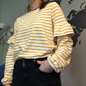 Yellow striped sweater 🌼